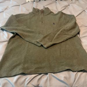 Polo, Men’s 3/4 front zipper, long sleeve sweater